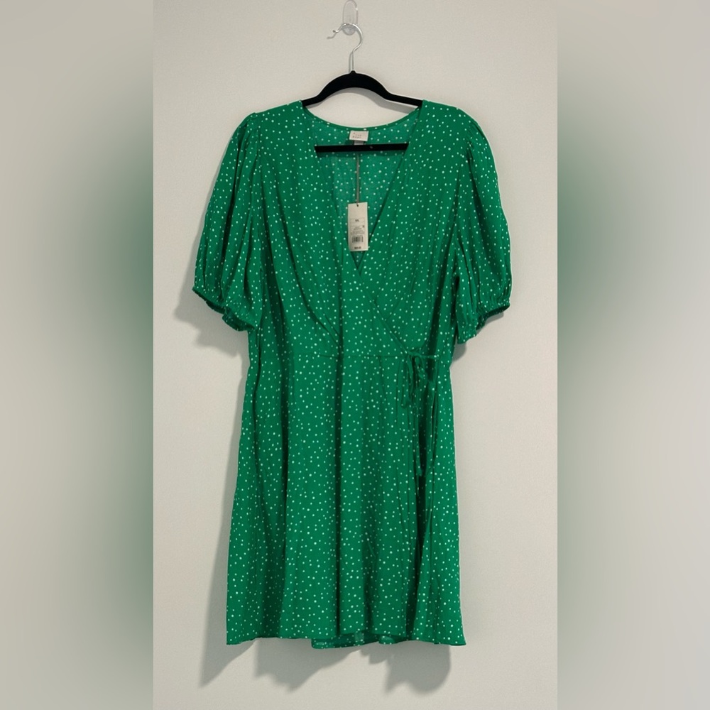 a new day Green Polka Dot Dress
